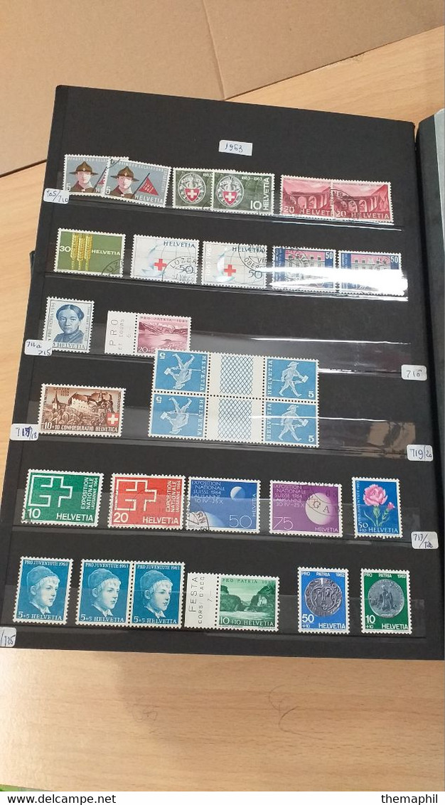 lot n° TH 1205 SUISSE importante collection dans un gros classeur nombreux neufs xx et obl.