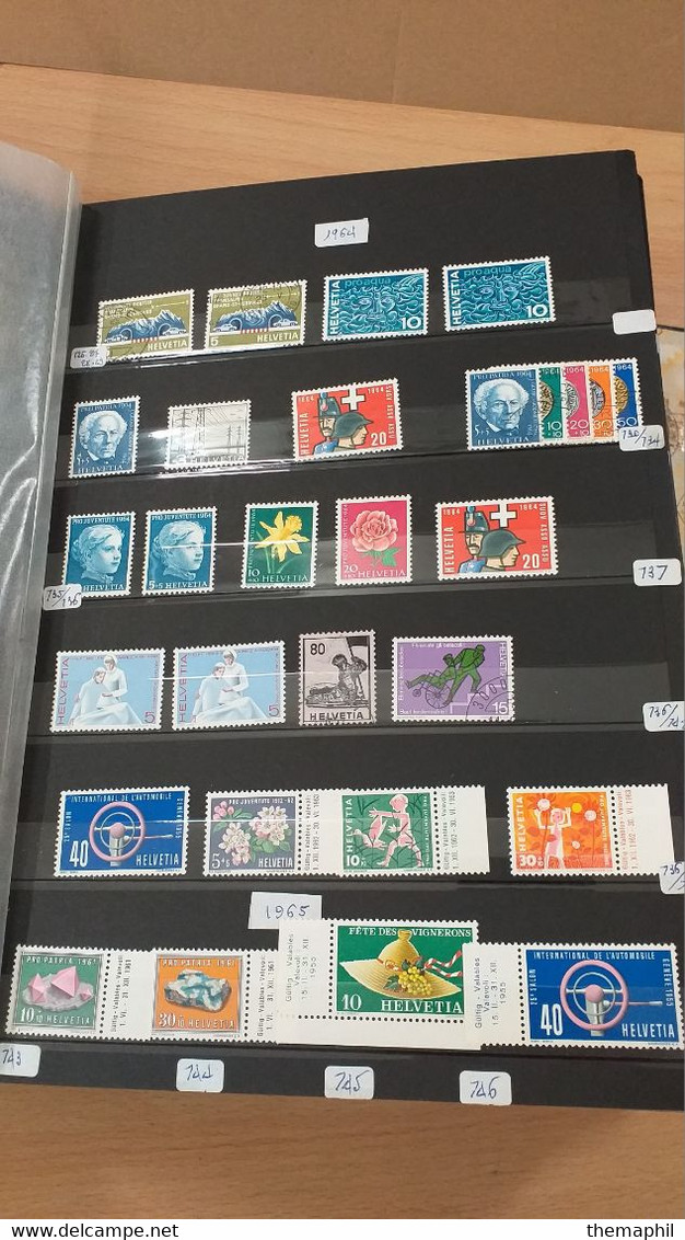 lot n° TH 1205 SUISSE importante collection dans un gros classeur nombreux neufs xx et obl.