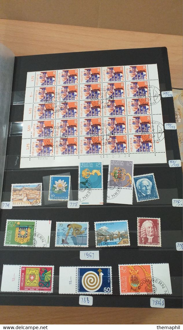 lot n° TH 1205 SUISSE importante collection dans un gros classeur nombreux neufs xx et obl.