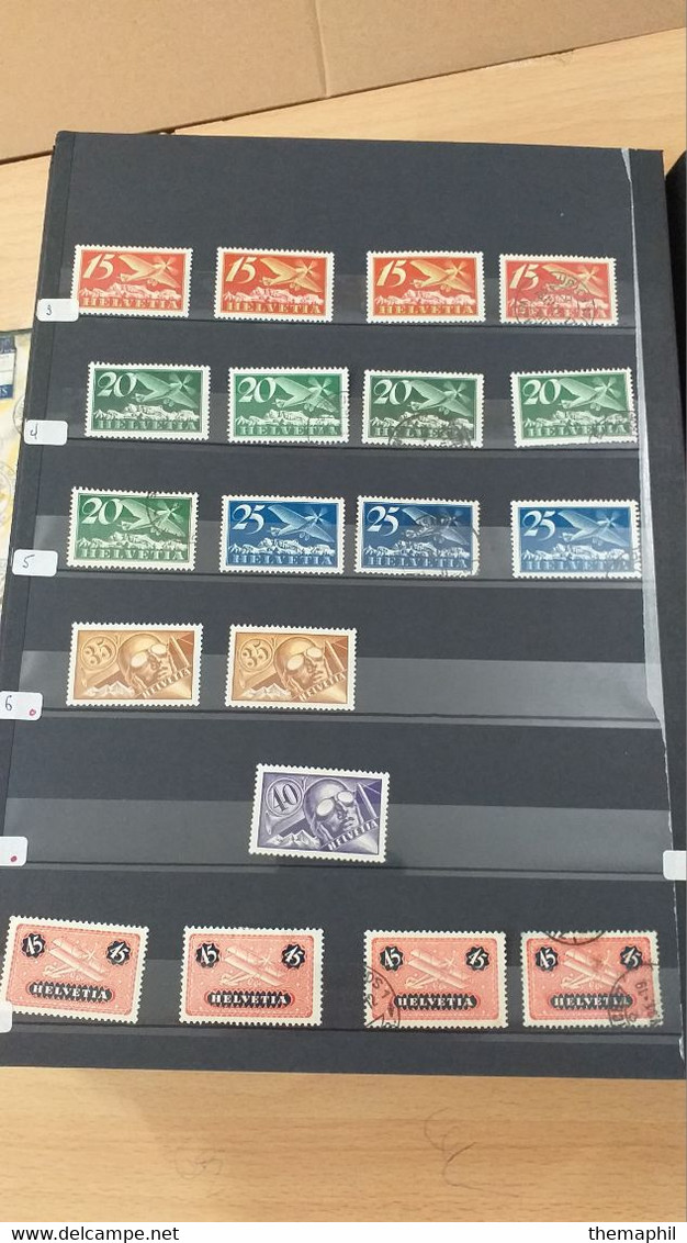 lot n° TH 1205 SUISSE importante collection dans un gros classeur nombreux neufs xx et obl.