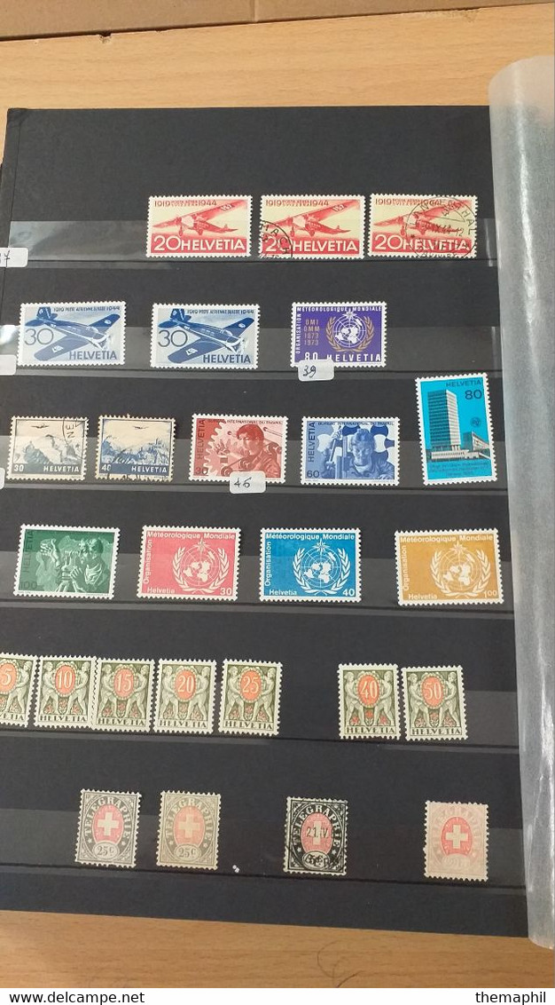 lot n° TH 1205 SUISSE importante collection dans un gros classeur nombreux neufs xx et obl.