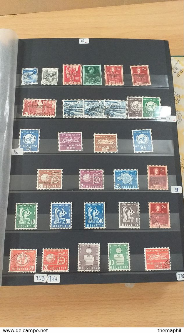 lot n° TH 1205 SUISSE importante collection dans un gros classeur nombreux neufs xx et obl.