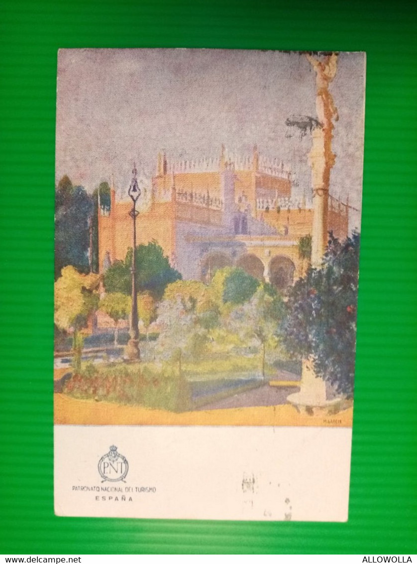 10830 "PABELLÓN DE LA CASA REAL EN LA EXPOSICIÓN IBERO AMERICANA-SEVILLA-OLEO DE M. GARCIA" -CART SPED - Foires