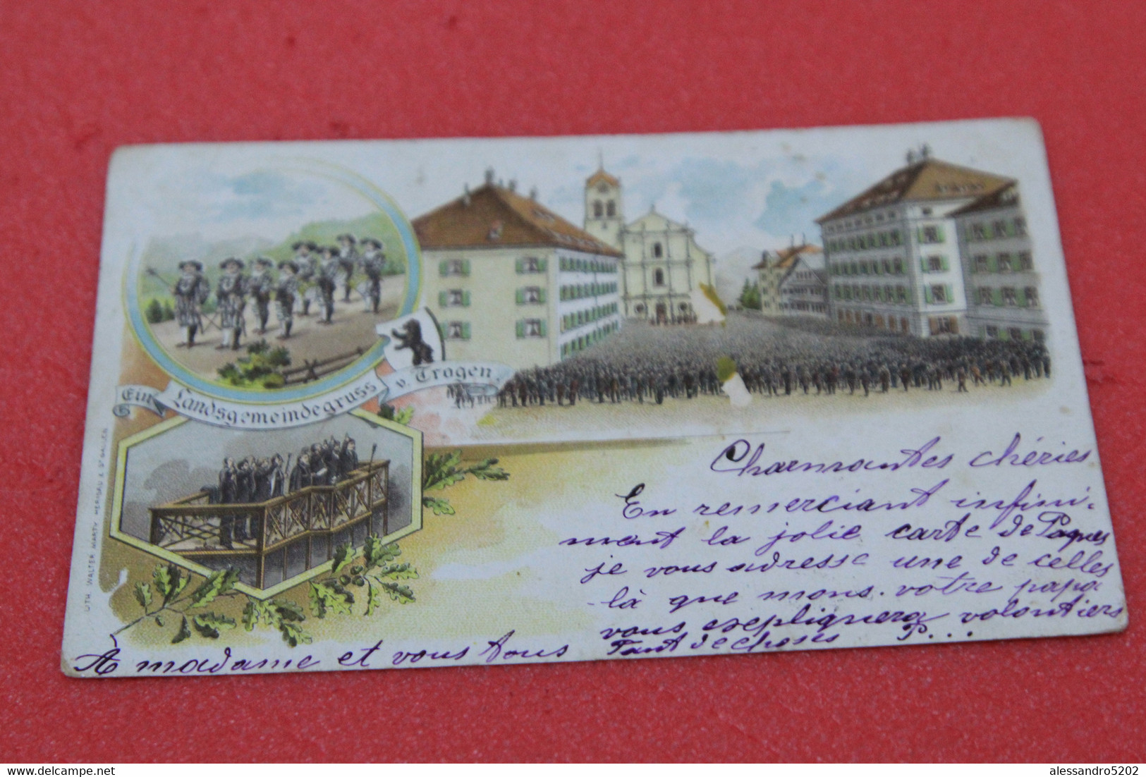 Appenzell Exterieur Rheineck Trogen Gruss 1898 TOP Quality - Trogen