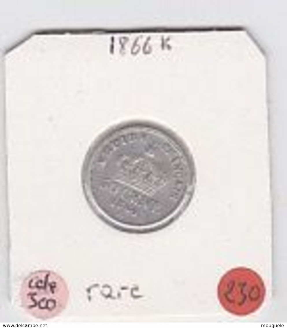 50 Cts. Napoléon III Tête Laurée  1866 K - 50 Centimes