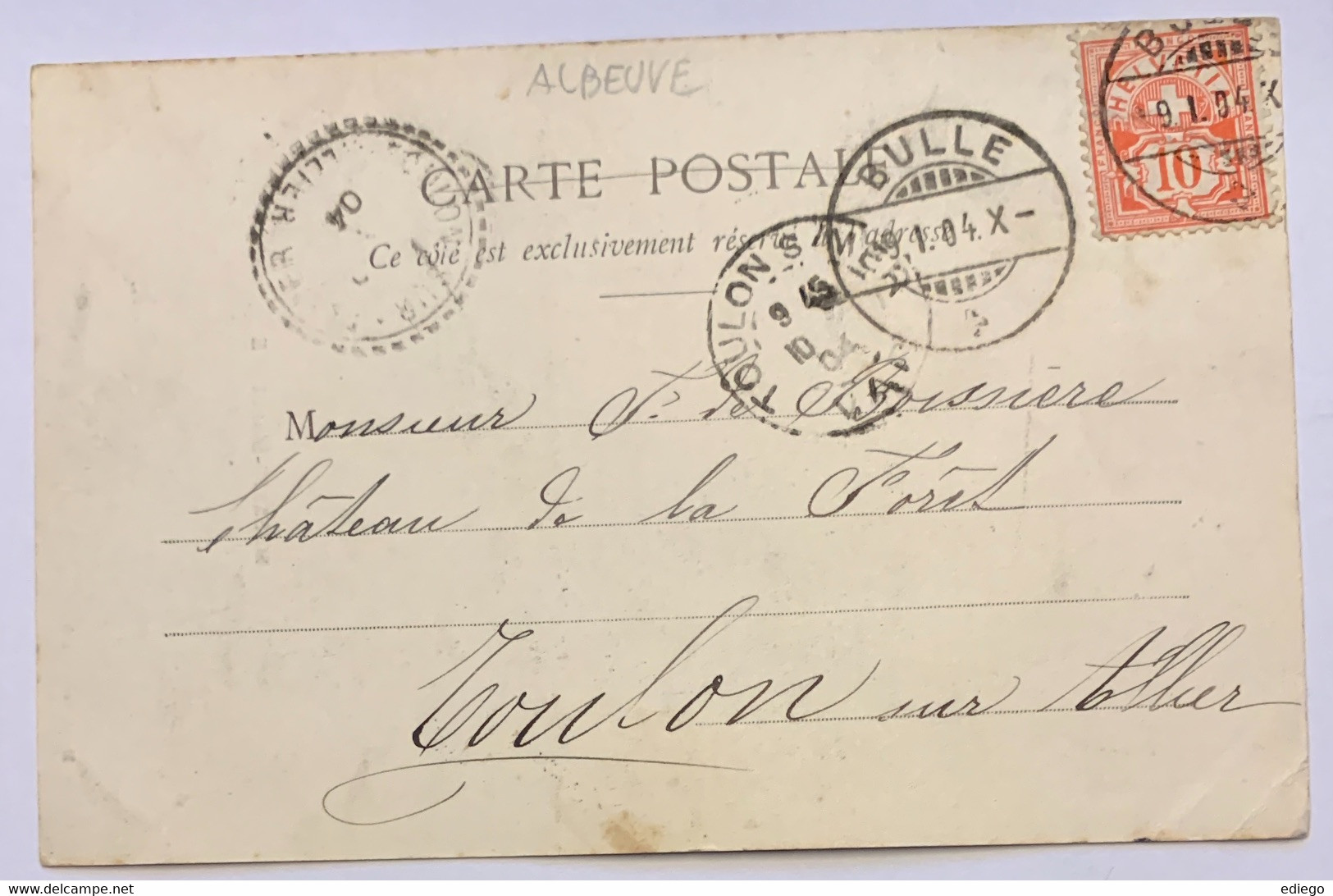 GRUYERES:  1904 SCIERNES-D'ALBEUVE... BELLE CARTE - Albeuve