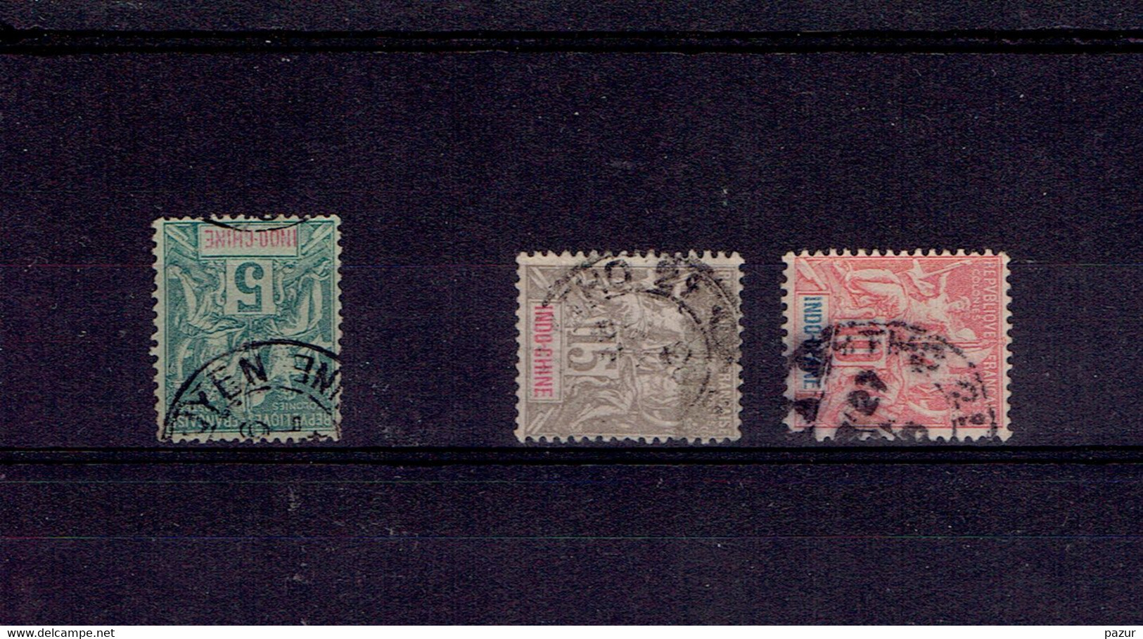 COCHINCHINE - TP N°6 OB TAN UYEN - TP N°18-19 OB MYTHO 2 EXEMPLAIRES - 1900 - Used Stamps