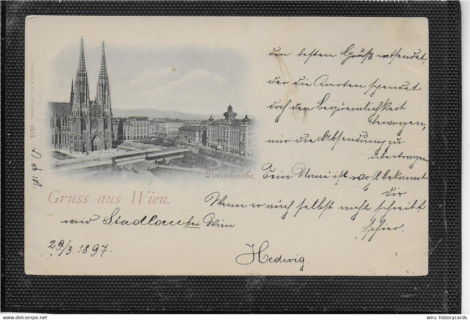 AK 0605  Wien - Votivkirche / Verlag Stengel & Co Um 1897 - Iglesias