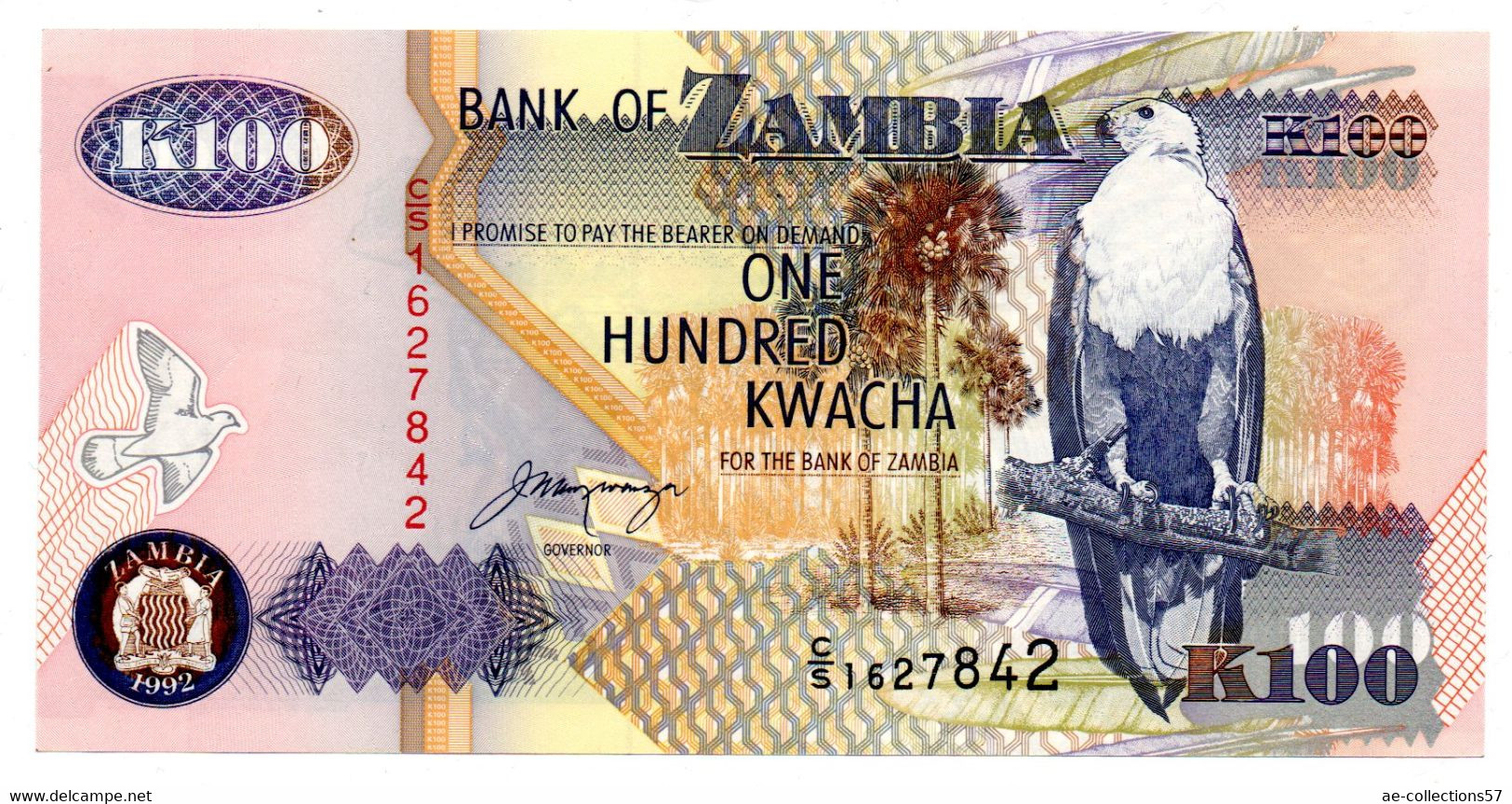 Zambie / 100 Kwacha / UNC - Sambia