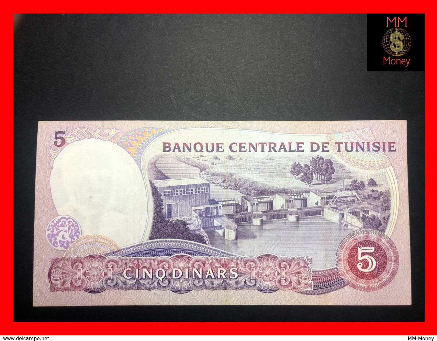 TUNISIA 5 Dinars 3.11.1983 P. 79  VF + - Tusesië