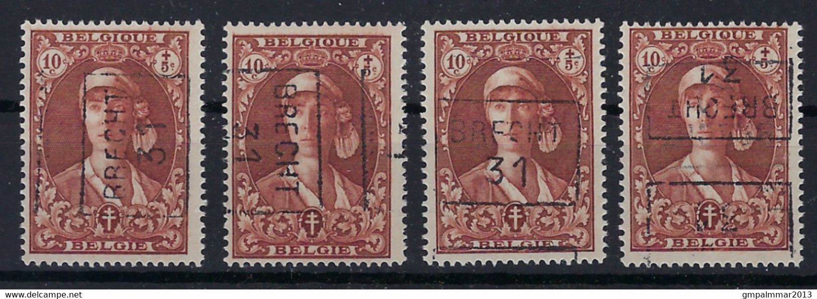 Zegel Nr. 326  Voorafstempeling Nr. 6024 BRECHT 31 In De 4 Posities , A  B  C  En D ** MNH In LUXE -  Staat  Zie Scan ! - Roller Precancels 1930-..