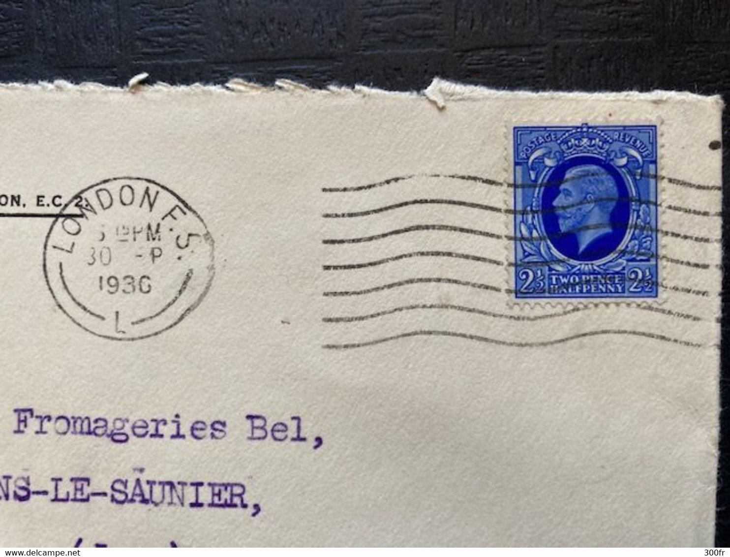 1936 LETTRE COVER LONDON TO LONS LE SAUNIER  JURA FRANCE - Briefe U. Dokumente