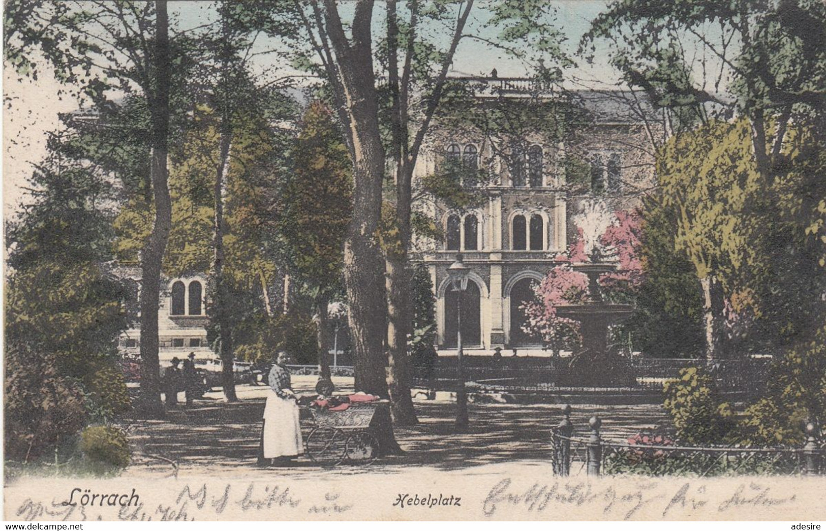 LÖRRACH (Baden-Württemberg) - Hebelplatz, Sehr Schöne Karte Gel.1906 - Lörrach