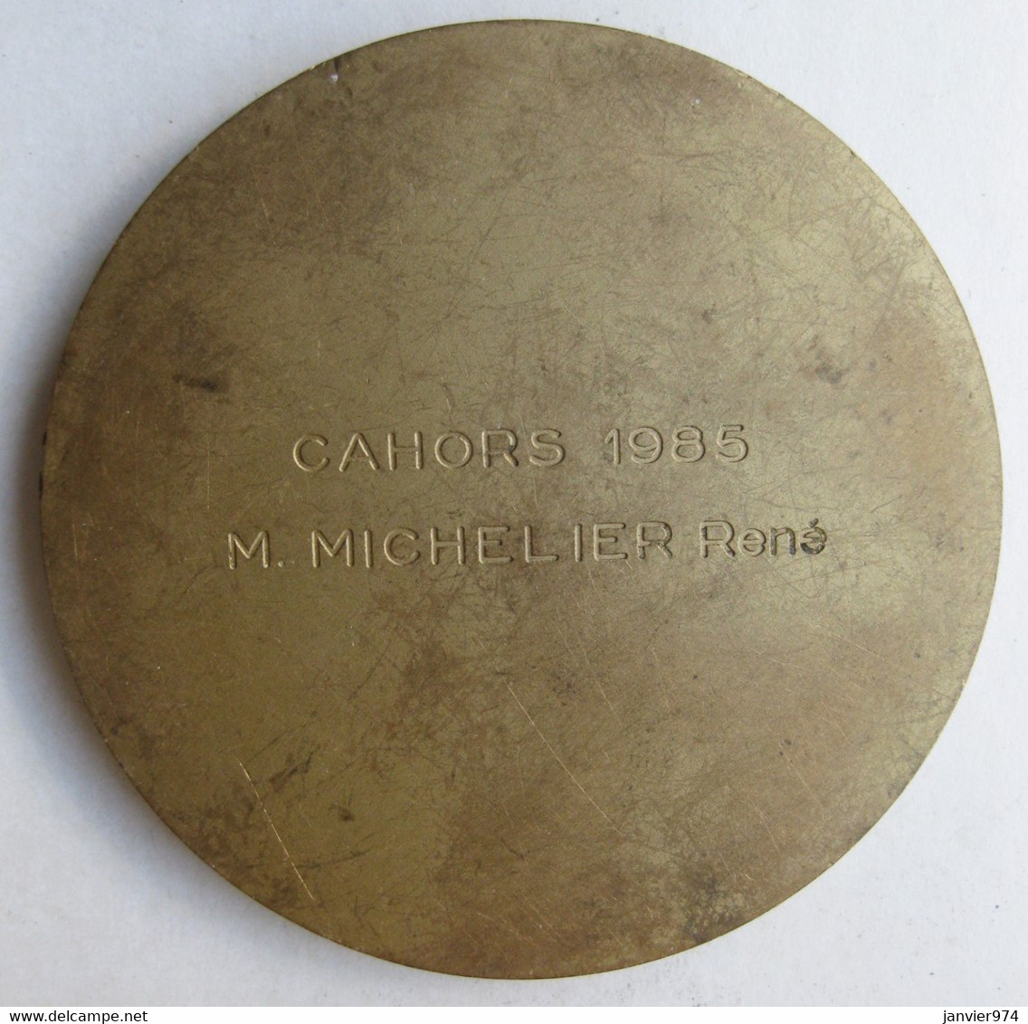 Médaille Fédération Nationale Des Artisans Du Taxi. Cahors 1985 Attribuée à Michelier René - Professionnels / De Société