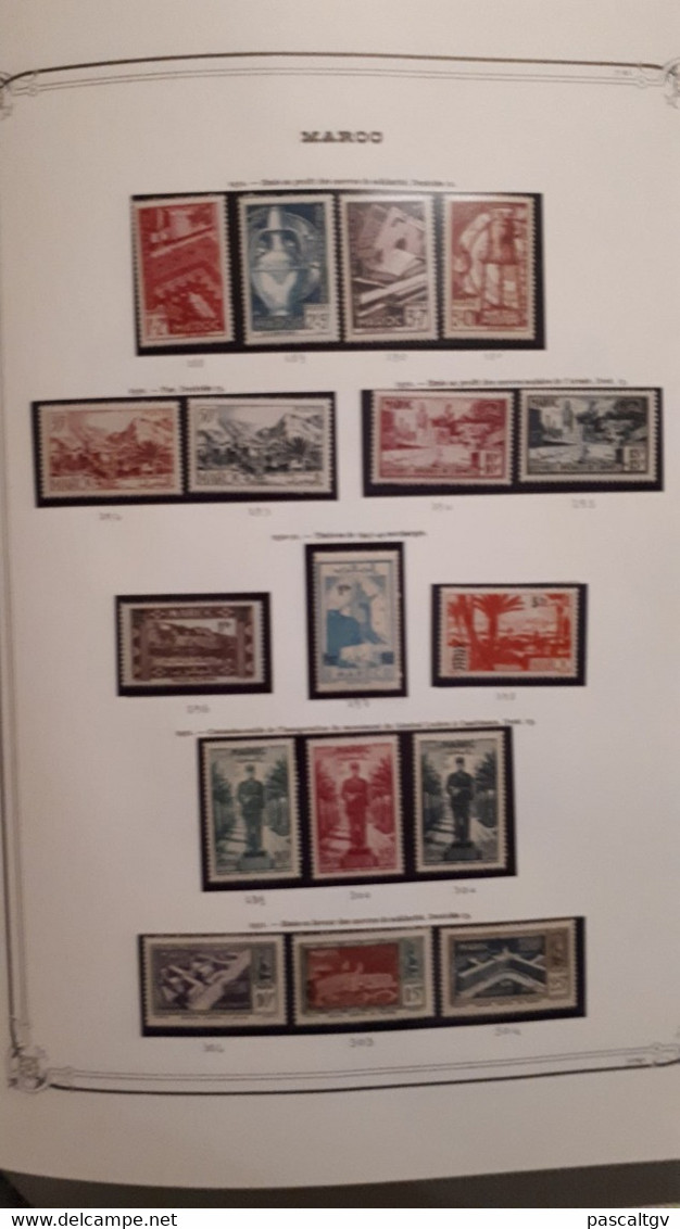 MAROC. Collection entre 1891 et 1982, 1200 Timbres ** ; qqs * ; qqs Ob sur l'ancien suivant scans.(cote 4200 eu)