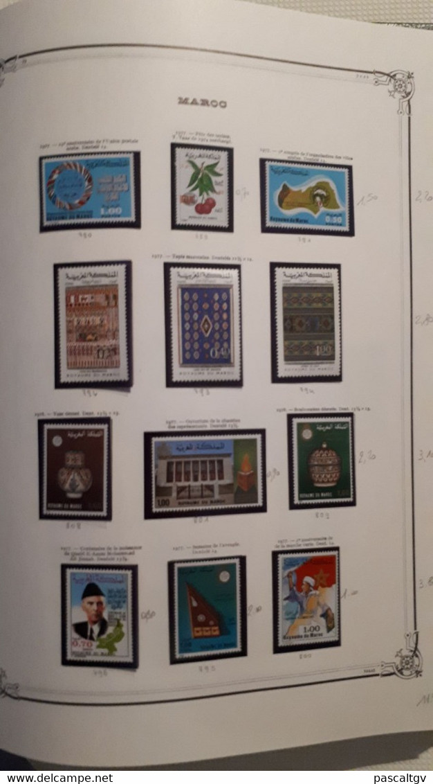 MAROC. Collection entre 1891 et 1982, 1200 Timbres ** ; qqs * ; qqs Ob sur l'ancien suivant scans.(cote 4200 eu)