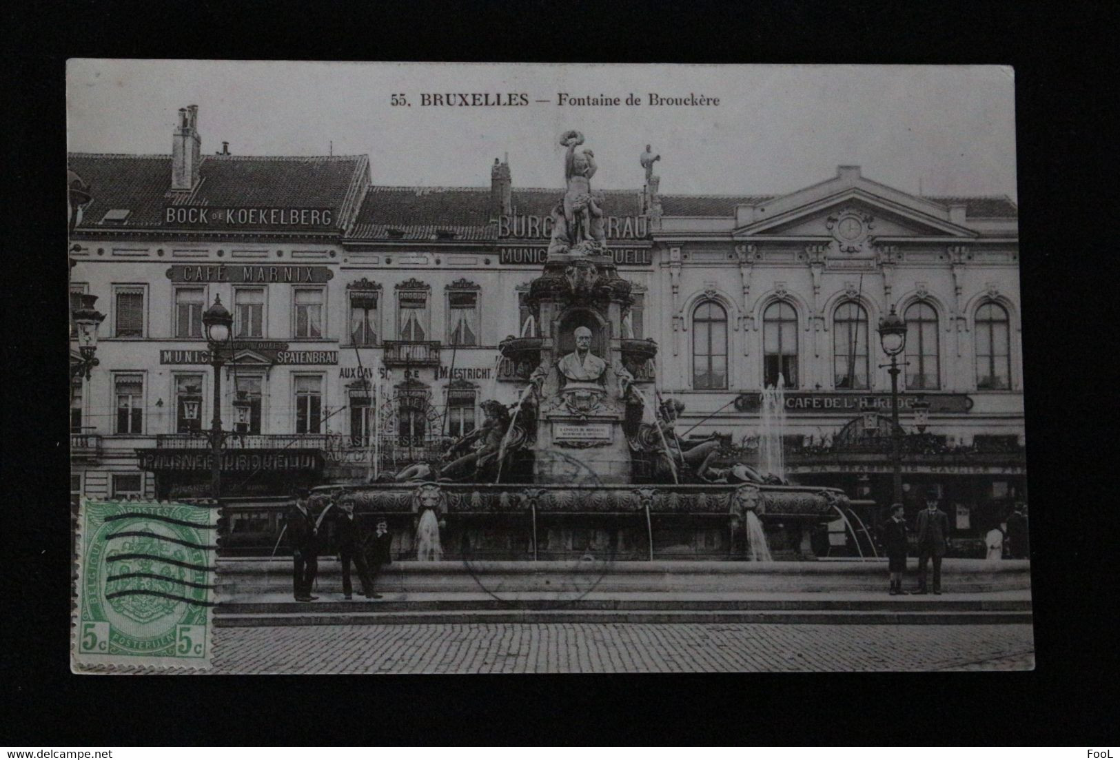 BRUXELLES Fontaine De Brouckère Café Marnix De L'Horloge Bock De Koekelberg Aux Caves De Maestricht - Cafés, Hôtels, Restaurants