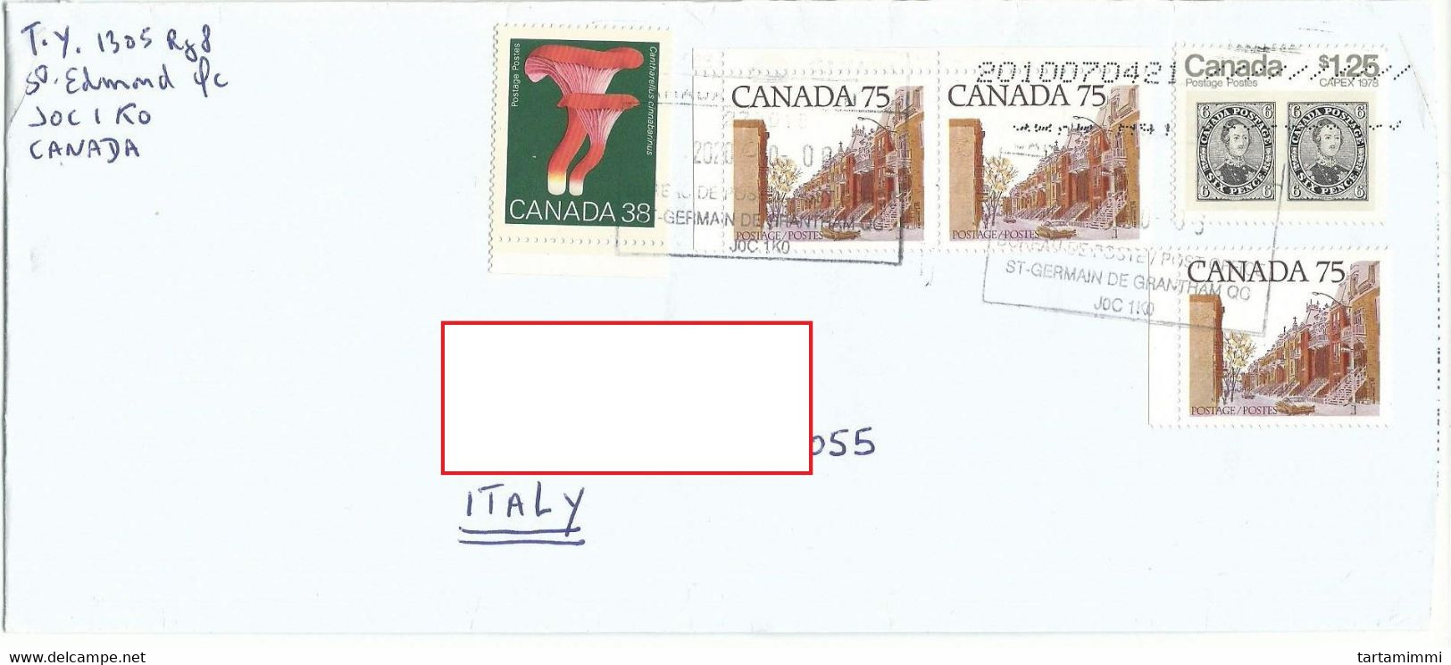 CANADA POSTAL HISTORY ST GERMAN DE GRANTHAM QUEBEC - Otros & Sin Clasificación