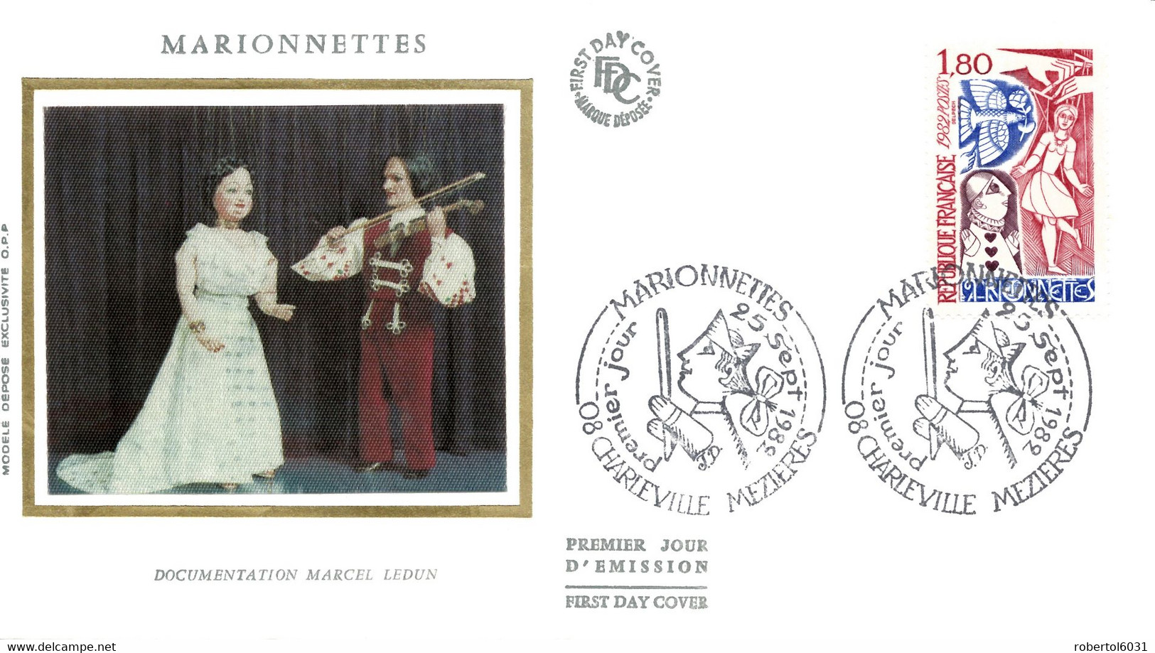 France FDC 1982 Marionnettes Puppets - Marionetas