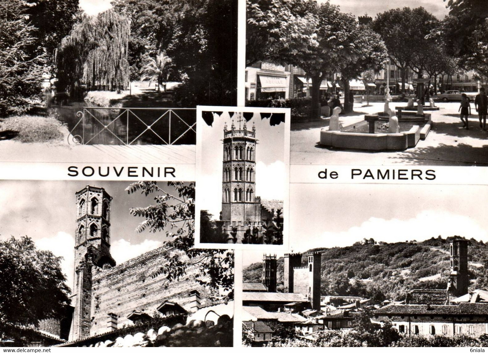 4947 Carte Postale PAMIERS Jardin Hôtel De Ville Square De La Poste, église Des Cordeliers La Cathédrale       09 Ariège - Pamiers