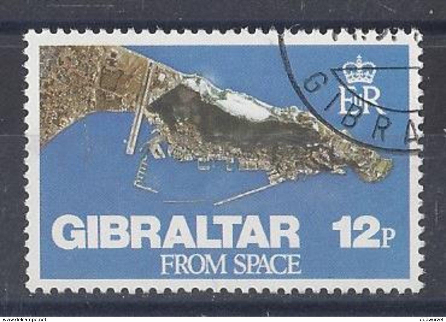 GIBRALTAR....QUEEN ELIZABETH II...(1952-NOW...)..."..1978."....FROM SPACE.......12p........VFU... - Europe