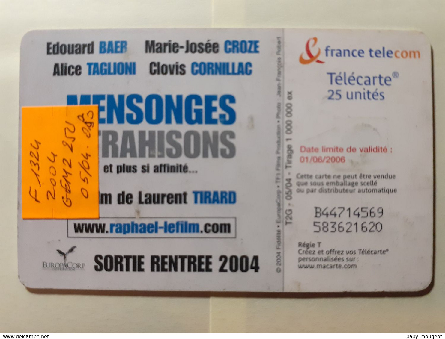 F1324 25U GEM 05/04 Mensonges Et Trahisons Sortie Rentrée 2004 - 2004