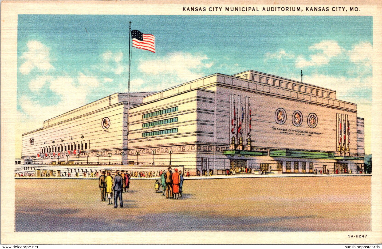 Missouri Kansas City Municipal Auditorium Curteich - Kansas City – Missouri