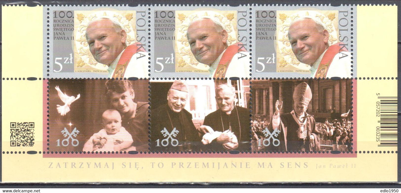 Poland 2020 - John Paul II - Mi. 5244 - MNH(**) - Unused Stamps