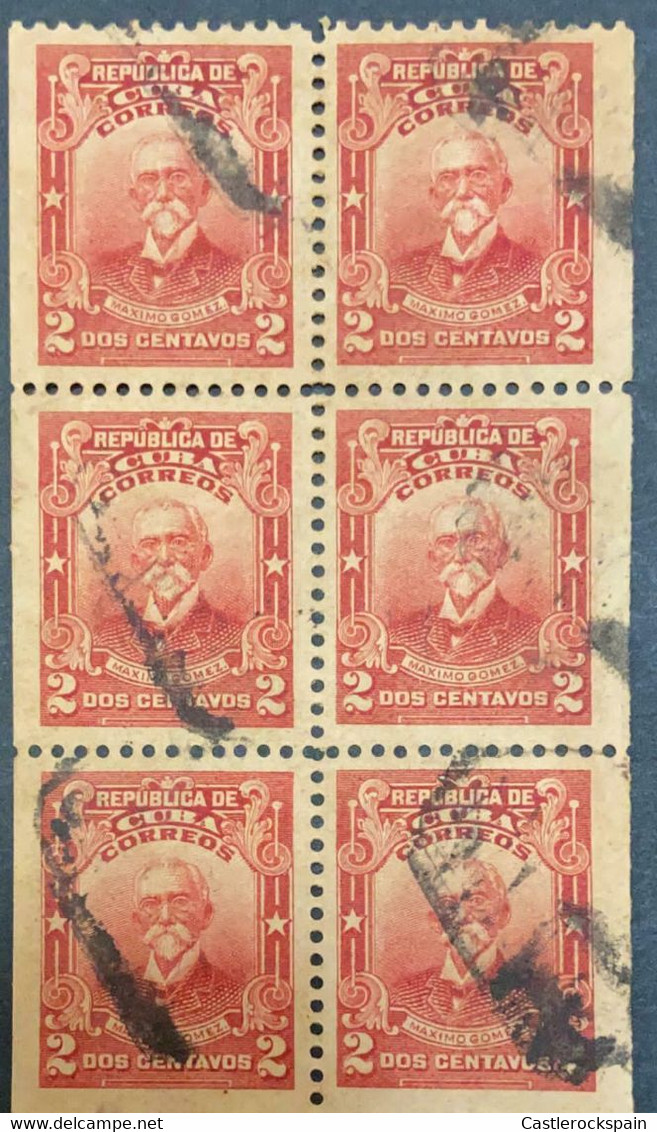 O) 1911 CUBA - CARIBBEAN, MAXIMO GOMEZ SC 248 2c Carmín Rose, BY 4 STAMPS , CANCELLATION - Altri & Non Classificati