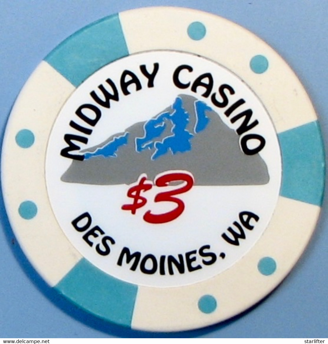 $1 Casino Chip. Midway, Des Moines, WA. V71. - Casino