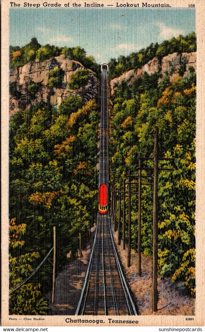 Tennessee Chattanooga Lookout Mountain The Steep Grade Of The Incline - Chattanooga