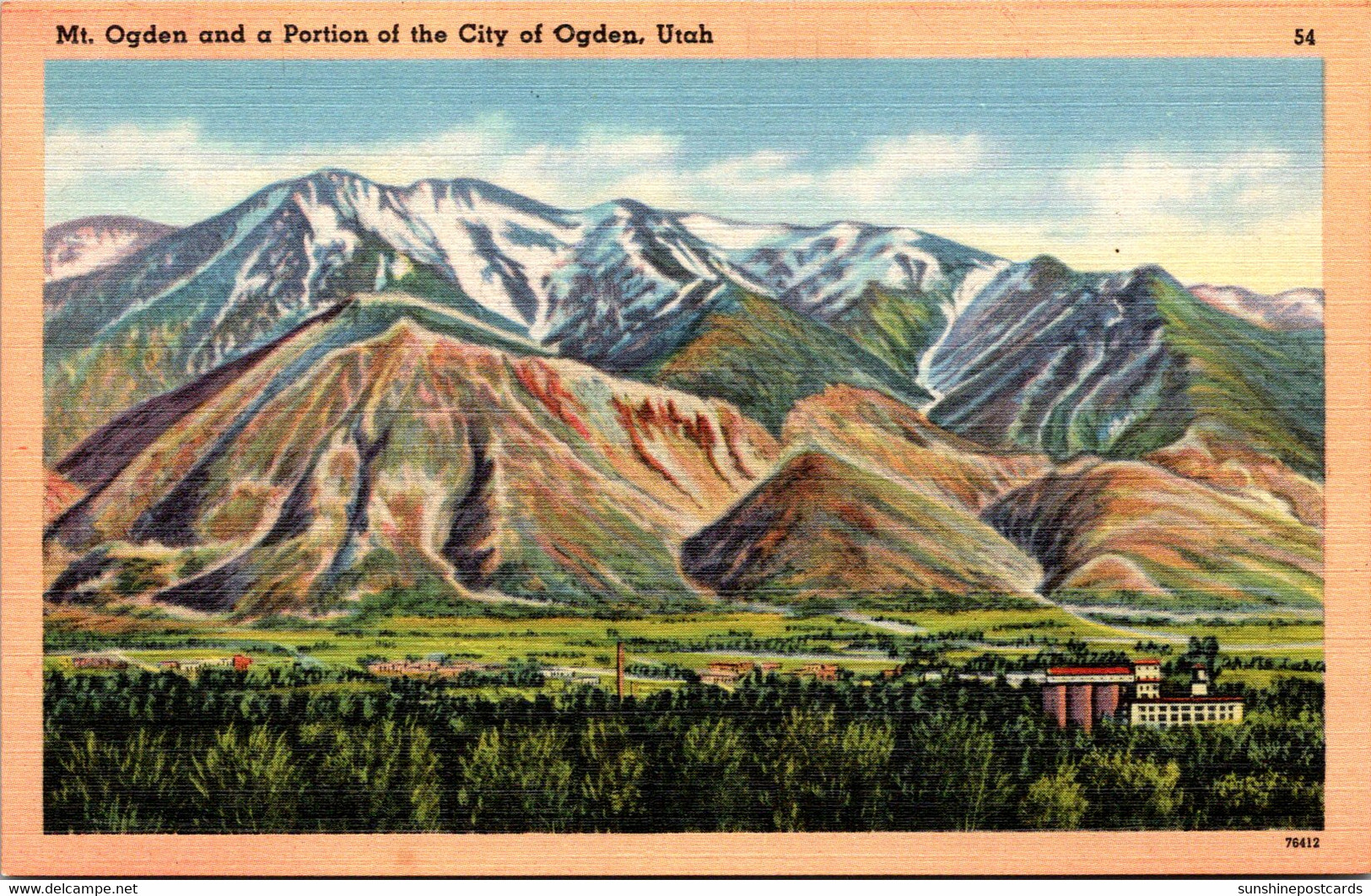 Utah Ogden Mount Ogden And Portion Of City - Ogden