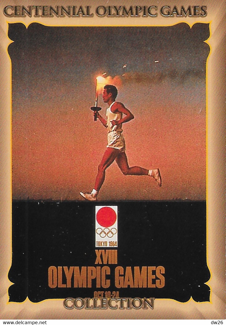 Centennial Olympic Games Atlanta 1996, Collect Card N° 3 - Poster Tokyo 1964 - Palmarès Champions 100 M Men - Trading Cards