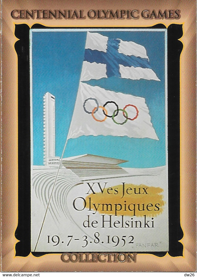 Centennial Olympic Games Atlanta 1996, Collect Card N° 49 - Poster Helsinki 1952 - Palmarès Champions Long Jump Men - Trading Cards