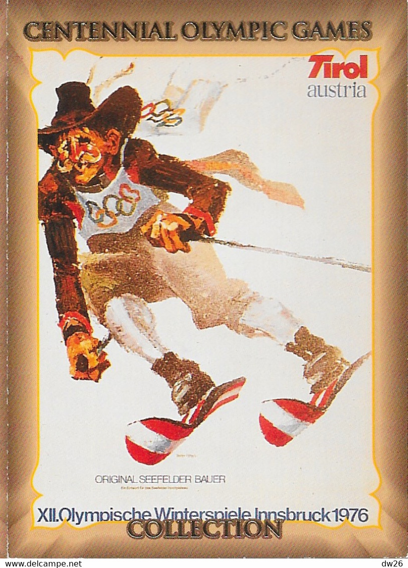 Centennial Olympic Games Atlanta 1996, Collect Card N° 81 - Poster Innsbruck 1976 - Palmares 200 M Men Natation - Trading Cards