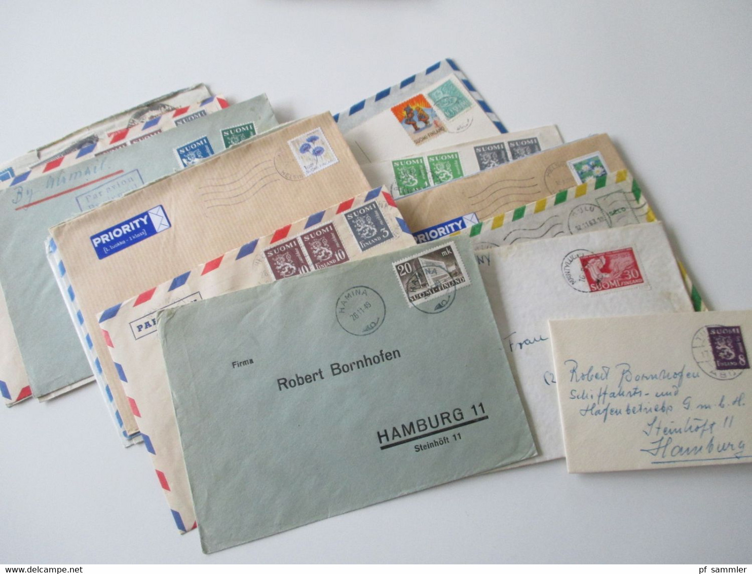 Finnland 1949 - 60er Jahre Auslandsbriefe / Luftpost 16 Belege + 4 Moderne Briefe! Schöne Umschläge / 1x Freistempel - Cartas & Documentos