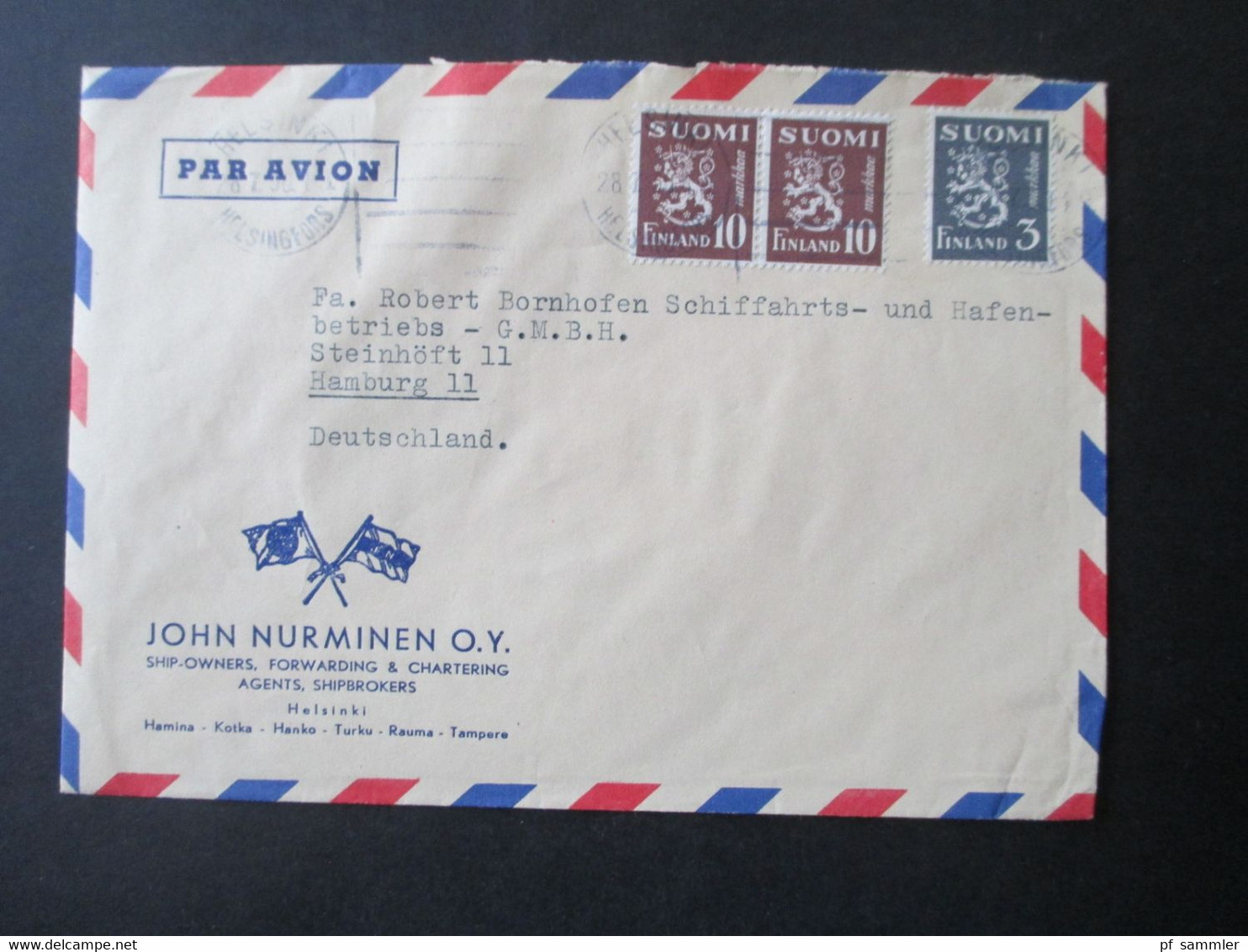 Finnland 1949 - 60er Jahre Auslandsbriefe / Luftpost 16 Belege + 4 Moderne Briefe! Schöne Umschläge / 1x Freistempel - Covers & Documents