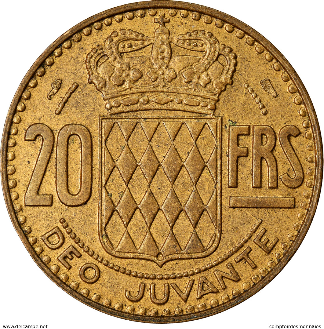 Monnaie, Monaco, Rainier III, 20 Francs, Vingt, 1950, SUP, Aluminum-Bronze - 1949-1956 Old Francs