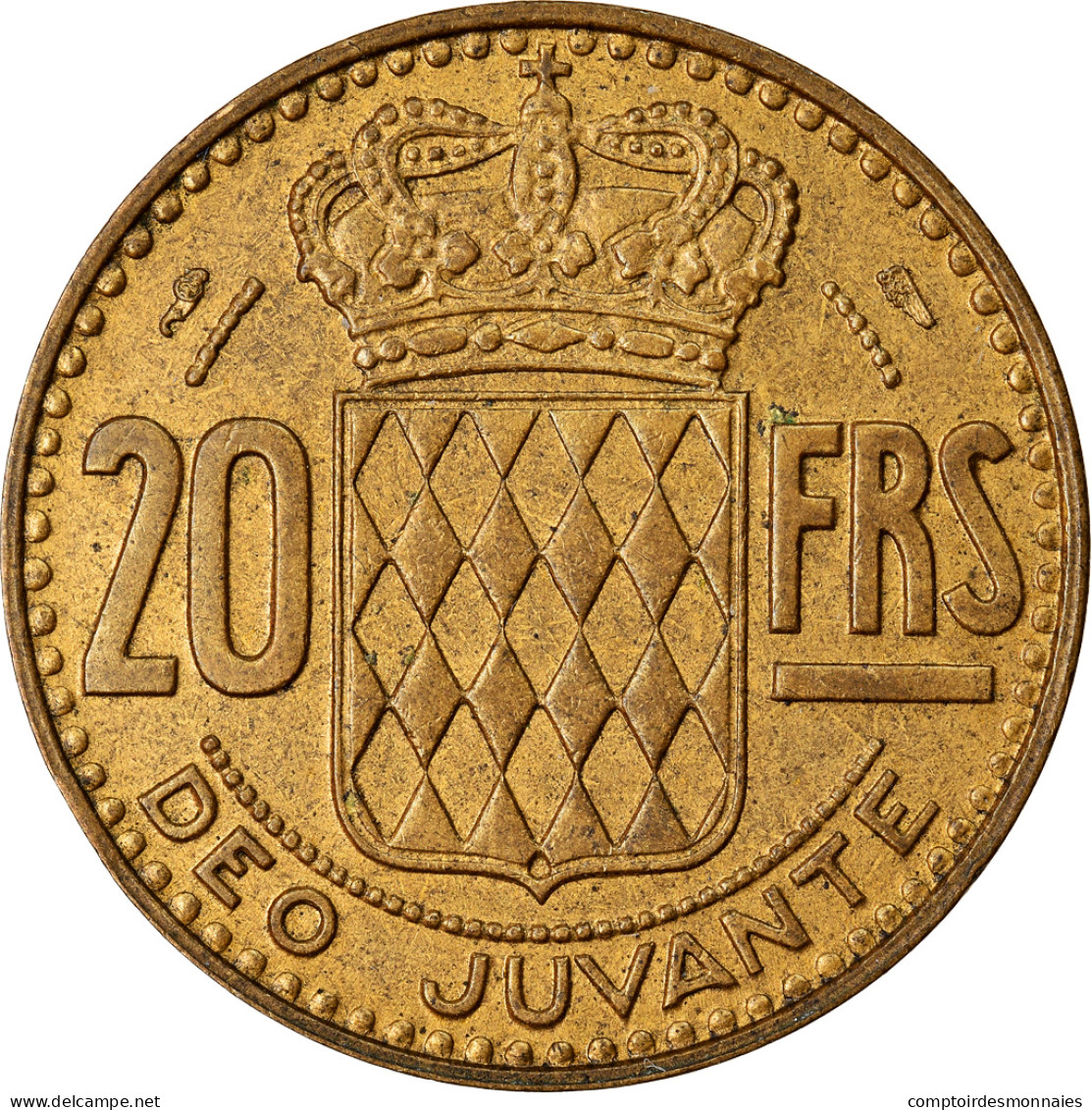 Monnaie, Monaco, Rainier III, 20 Francs, Vingt, 1950, SUP, Aluminum-Bronze - 1949-1956 Francos Antiguos