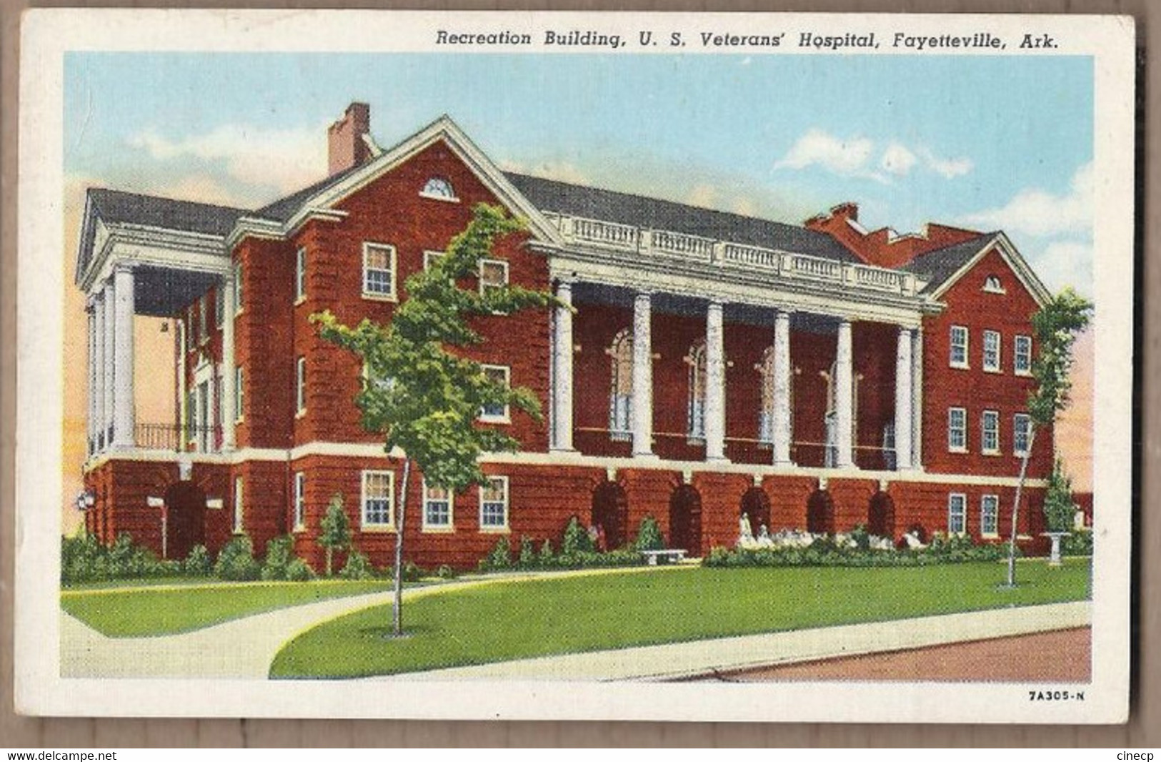 CPA USA - ARKANSAS - FAYETTEVILLE - Recreation Building , U. S. Veterans' Hospital TB PLAN Santé Petite Animation - Fayetteville