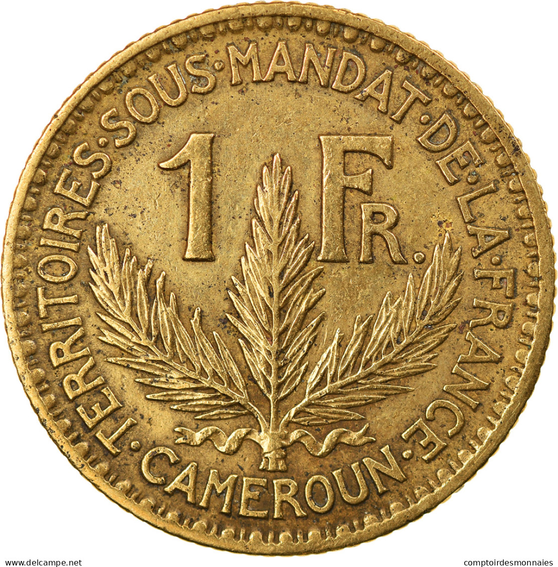 Monnaie, Cameroun, Franc, 1925, Paris, TTB, Aluminum-Bronze, KM:2, Lecompte:7 - Kameroen