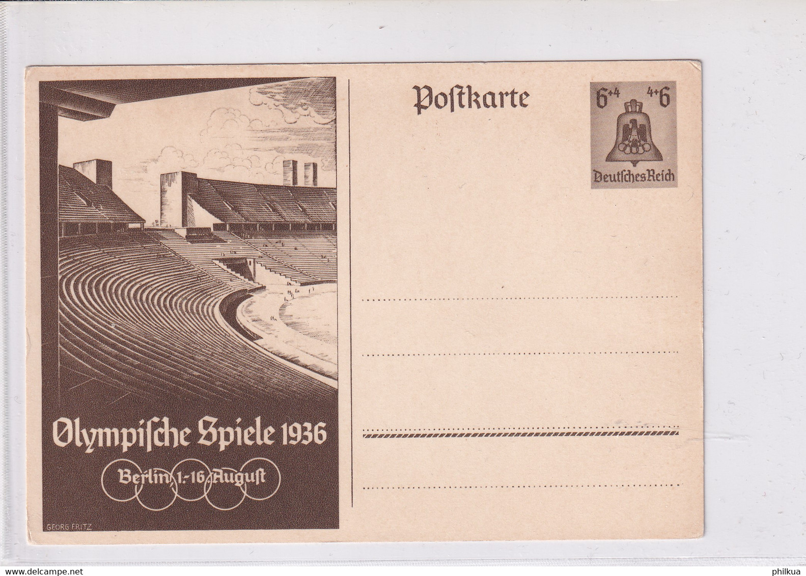 Postkarte - Deutsches Reich - Olympische Spiele 1936 Berlin 1.-16. August - Sommer 1936: Berlin