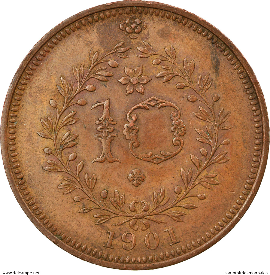 Monnaie, Azores, 10 Reis, 1901, SUP, Cuivre, KM:17 - Azores