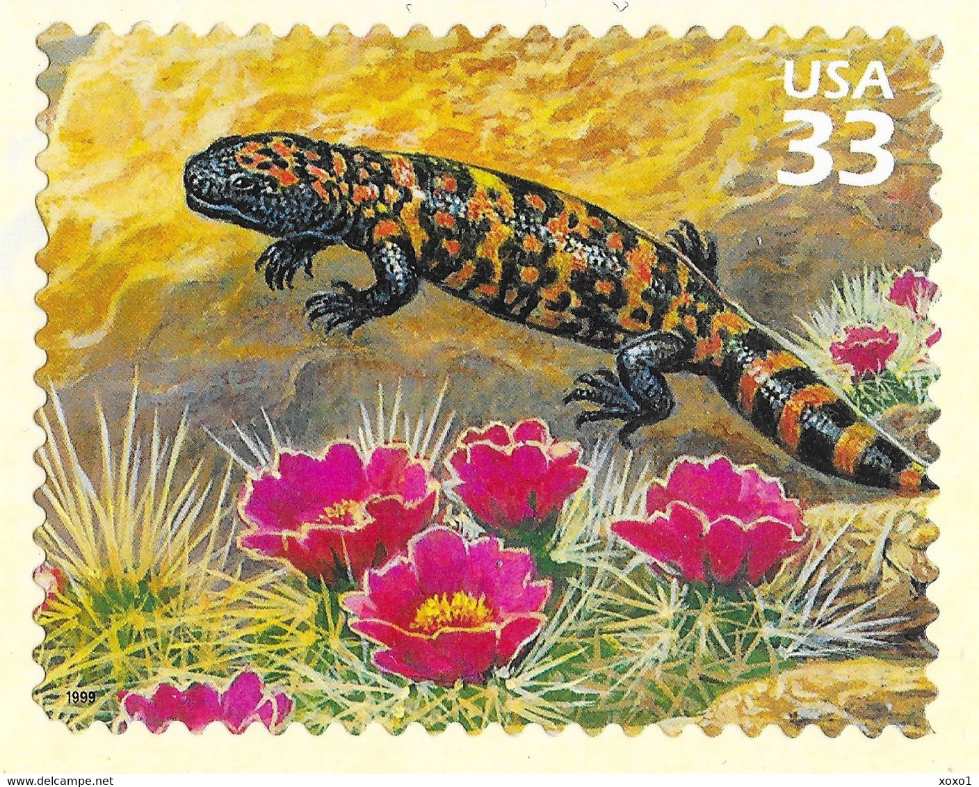 USA 1999 Mi.No. 3108  Sonoran Desert Reptiles Gila Monster Hedgehog Cactus1v MNH** 0,80 € - Autres & Non Classés