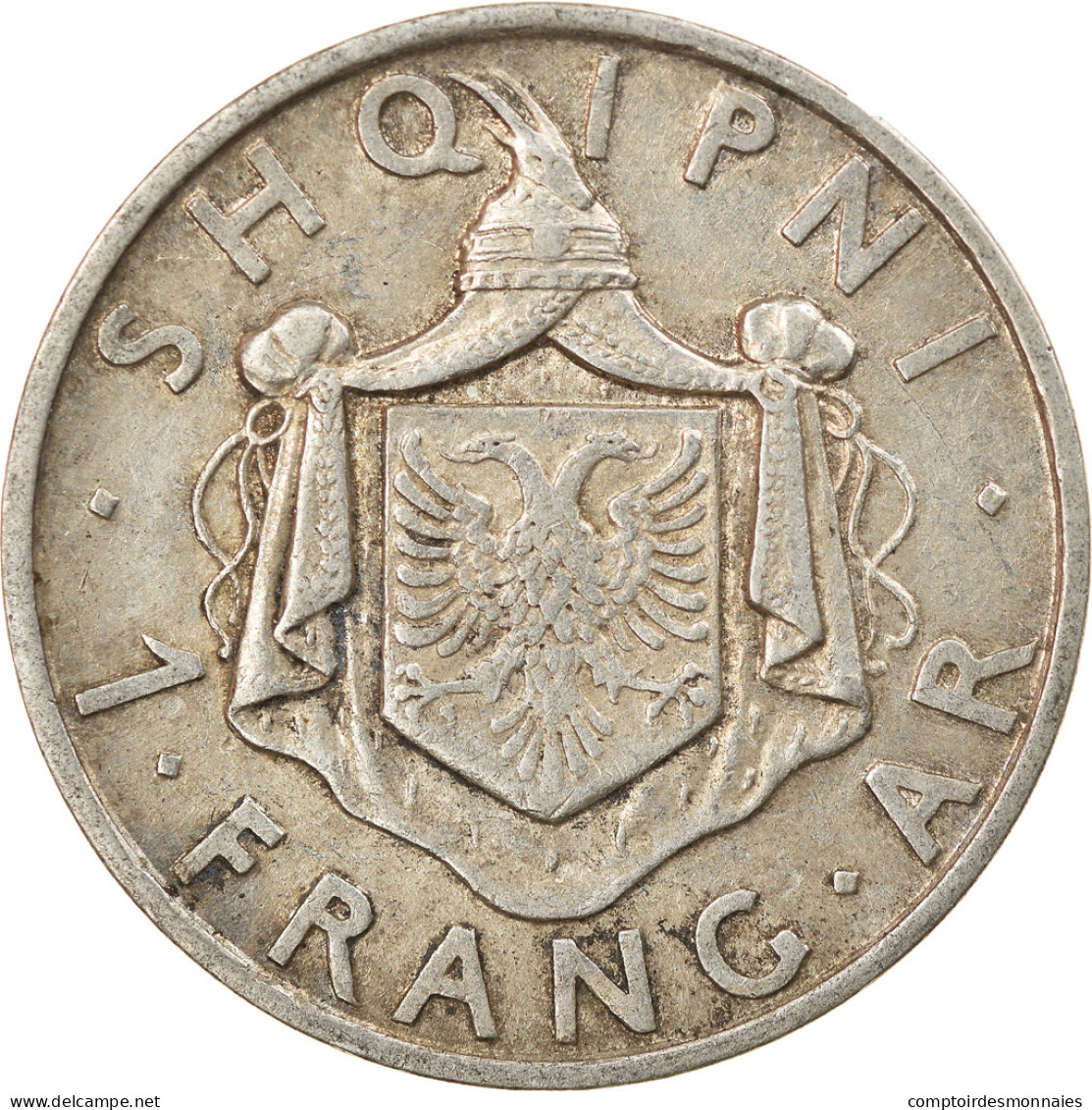 Monnaie, Albania, Zog I, Frang Ar, 1935, Rome, TTB+, Argent, KM:16 - Albania