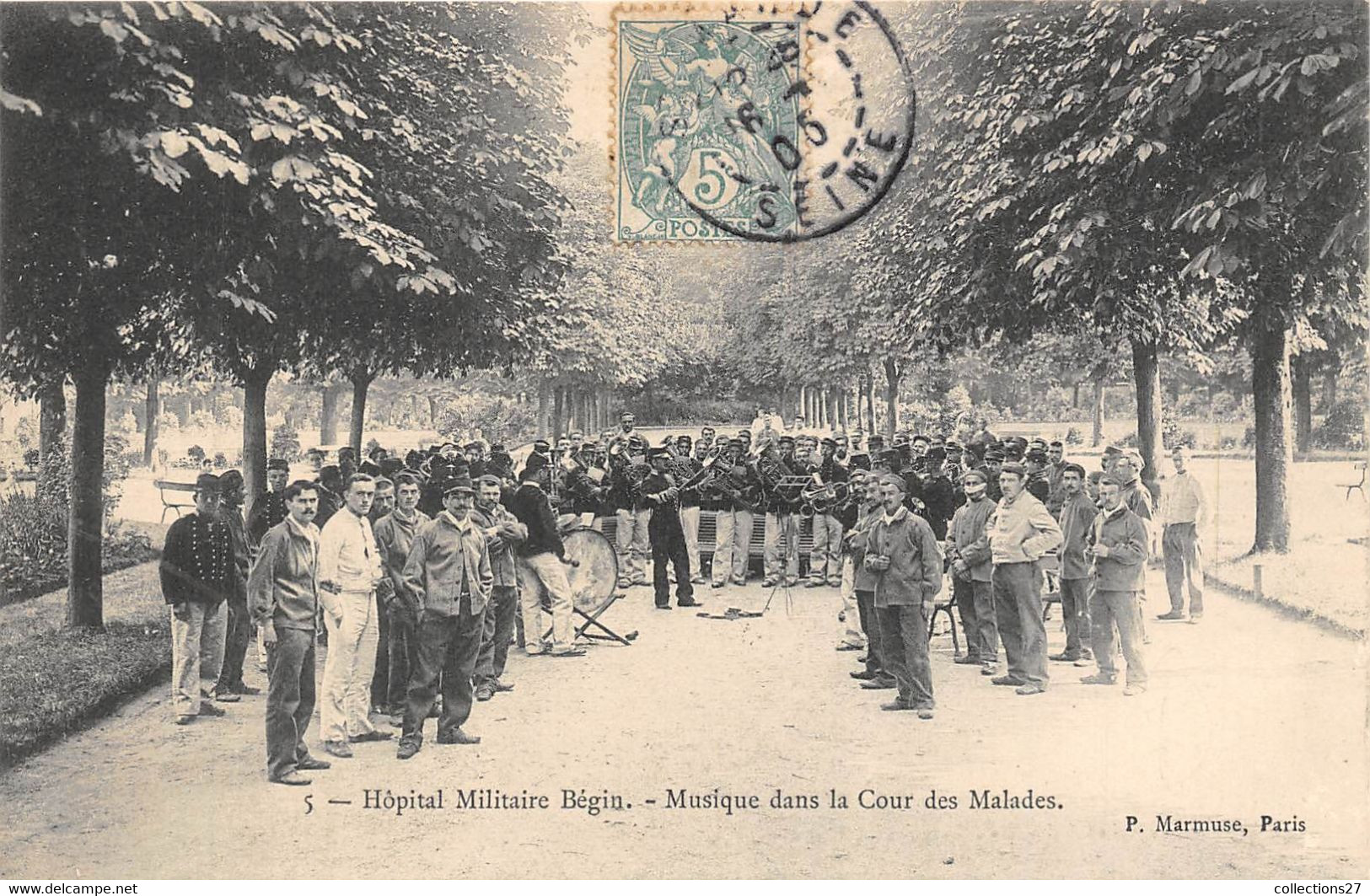 94-SAINT-MANDE- HÔPITAL MILITAIRE BEGIN, MUSIQUE DANS LA COUR DES MALADES - Saint Mande