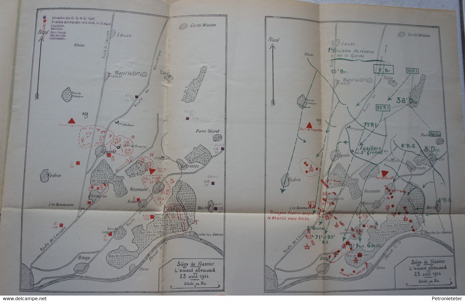 Livre ABL 20ème Régiment de Ligne Infanterie Bataille de NAMUR 1914 Boneffe Marchovelette Gelbressée Cognelée Wartet WO1