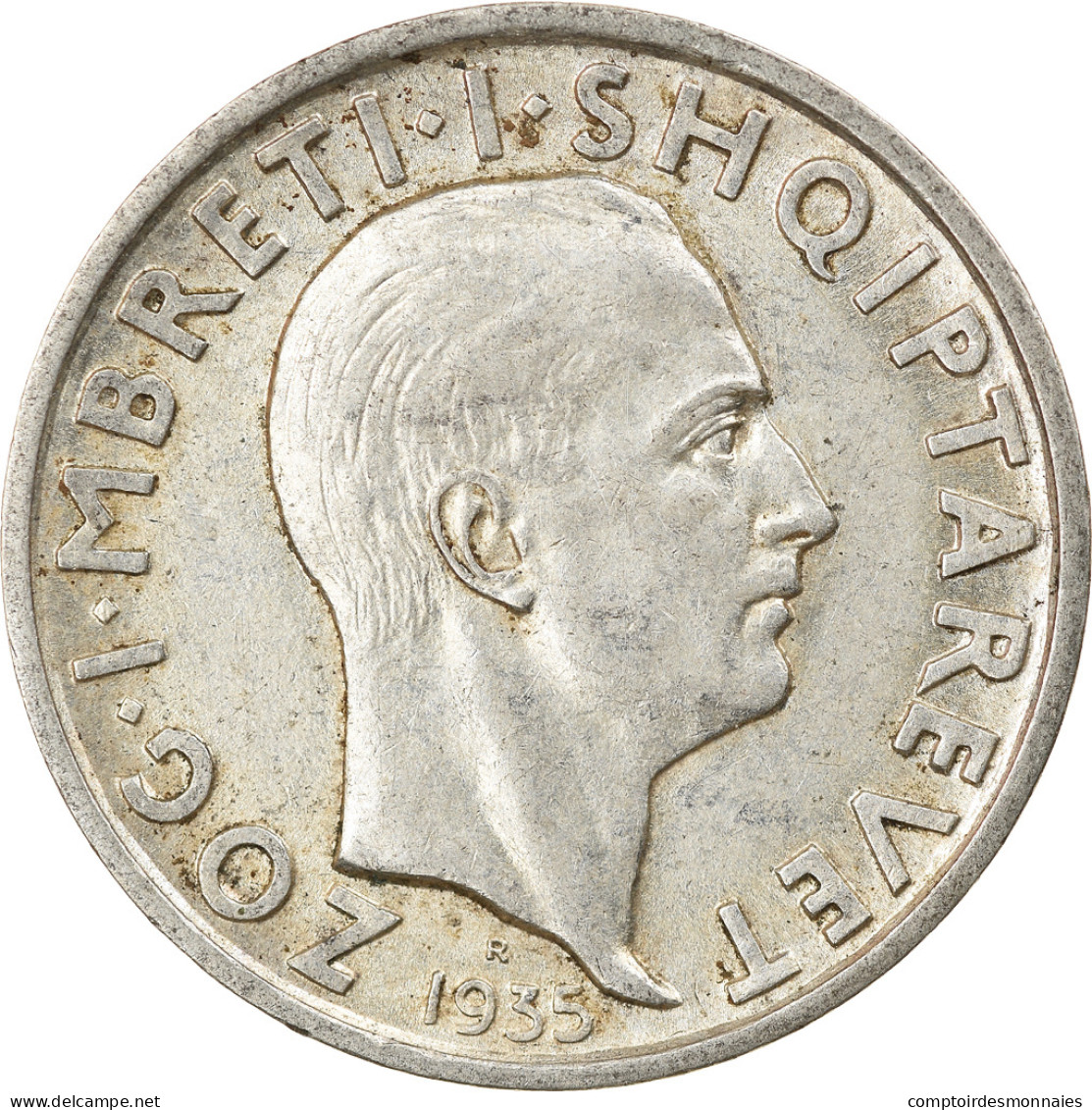 Monnaie, Albania, Zog I, Frang Ar, 1935, Rome, SUP, Argent, KM:16 - Albanie