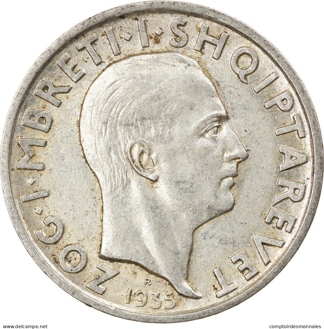 Monnaie, Albania, Zog I, Frang Ar, 1935, Rome, SUP, Argent, KM:16 - Albanien