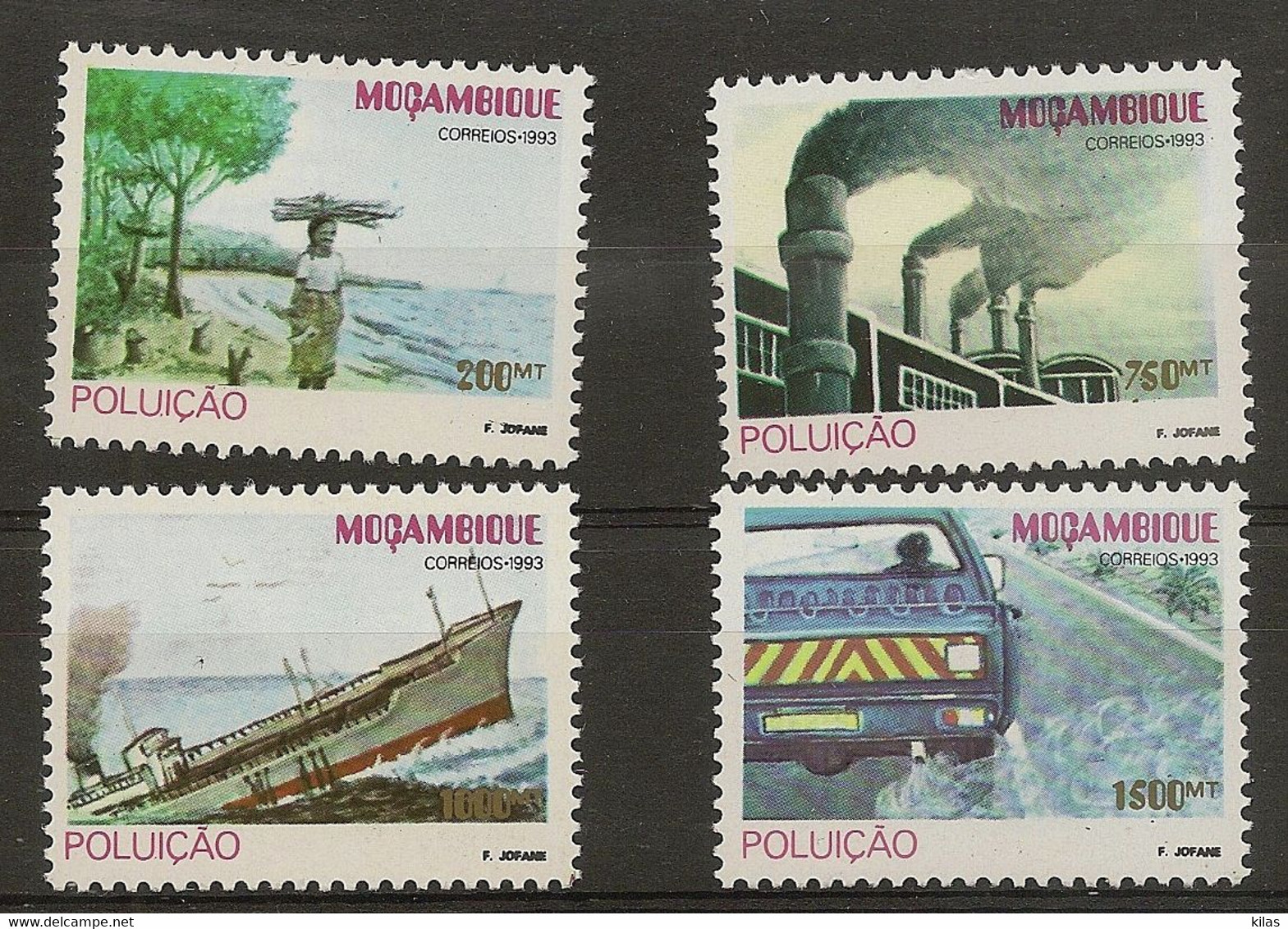 MOZAMBIQUE1993 POLUTION  NO GUM - Polucion